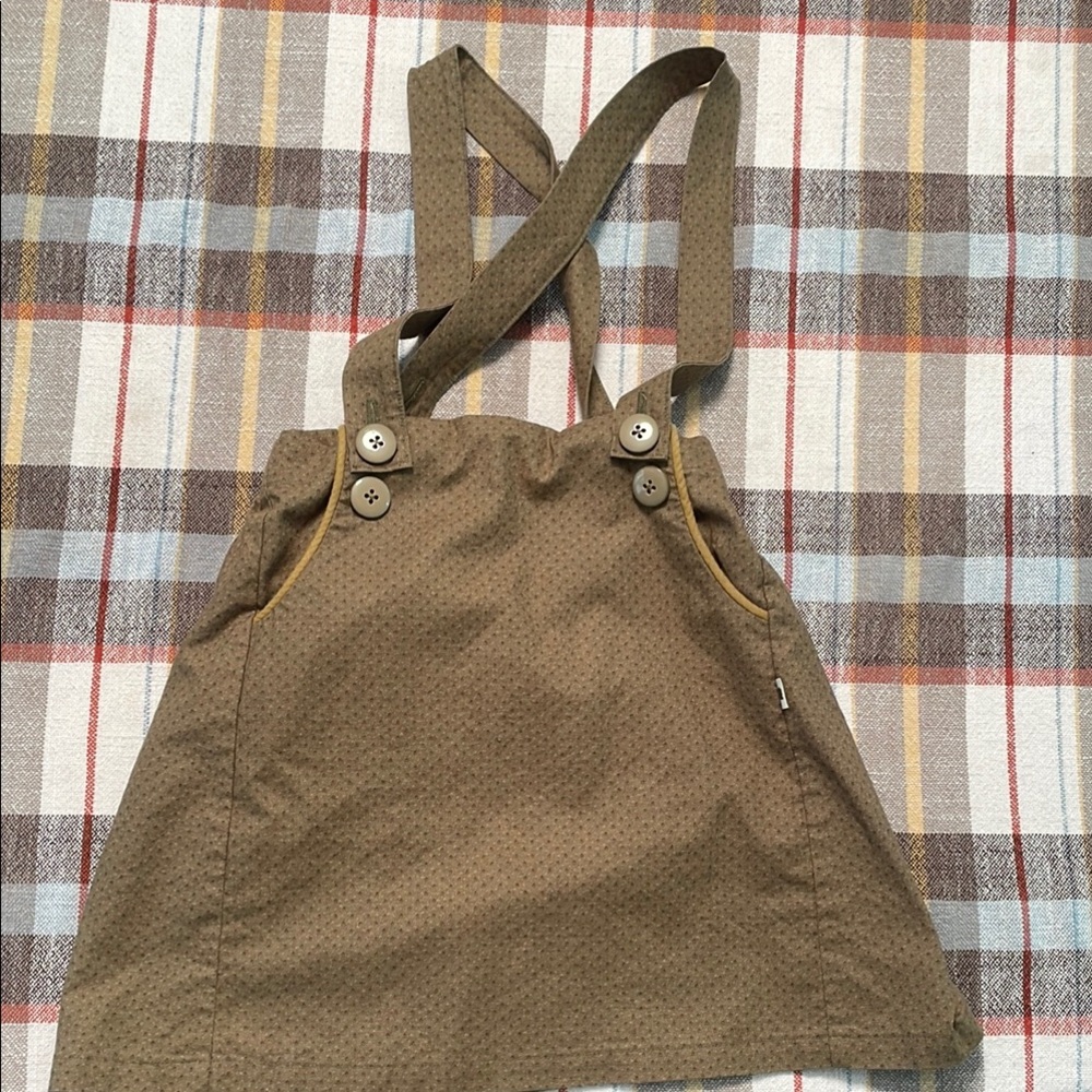 Cotton Skirt with Suspenders